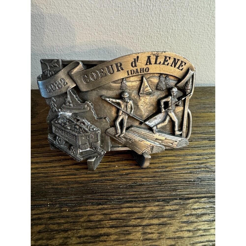 1982 Registered Edition # 64 Siskiyou belt buckle Coeur d' Alene Idaho gorgeous - Picture 2 of 6